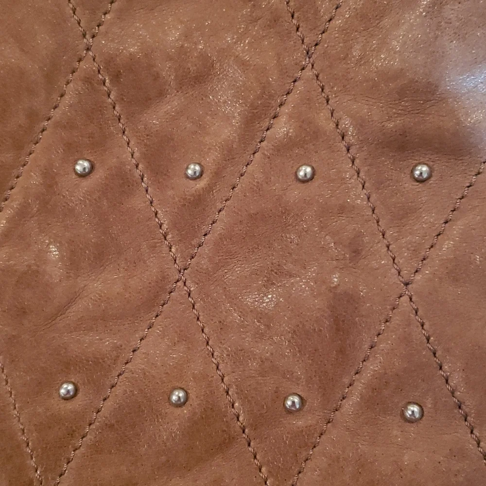 ABRO Vintage Hobo Taupe Leather Handbag